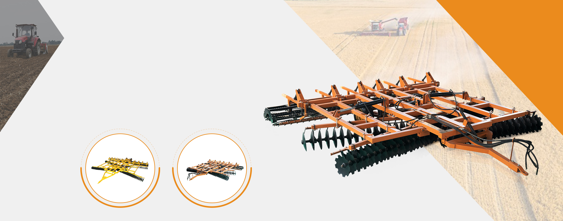 Disc harrow for land reclamation